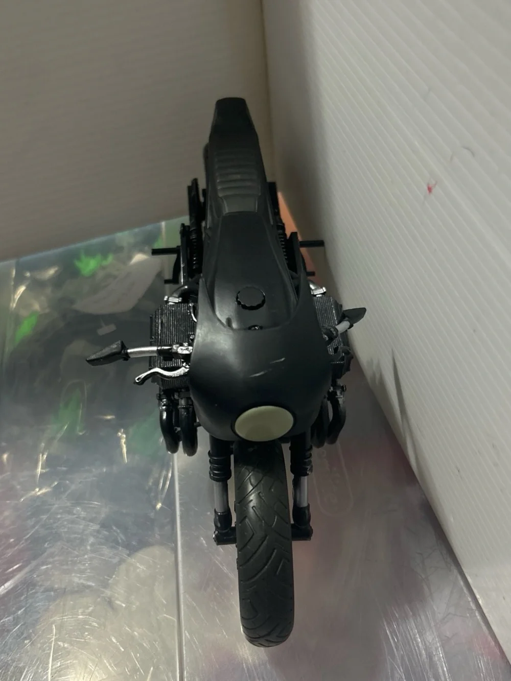 Black Kids Motorcycle Action Figure Playset -